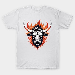 Fierce Taurus Bull - Graphic Design T-Shirt